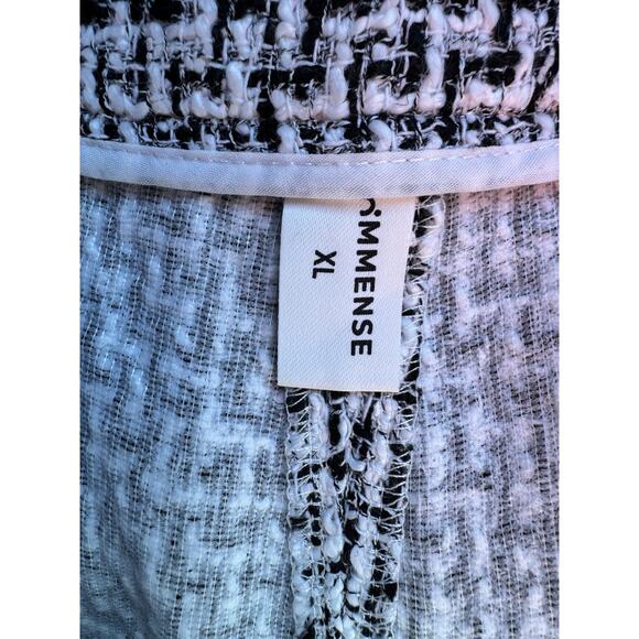 Commense Houndstooth Tweed High Rise Wide Leg Trouser Pants Women’s Size XL - Picture 10 of 11